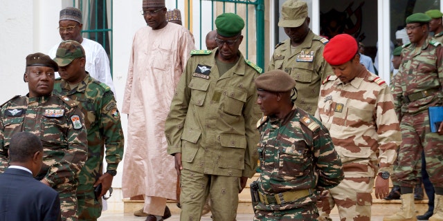 Abdourahmane Tchiani and other army commanders