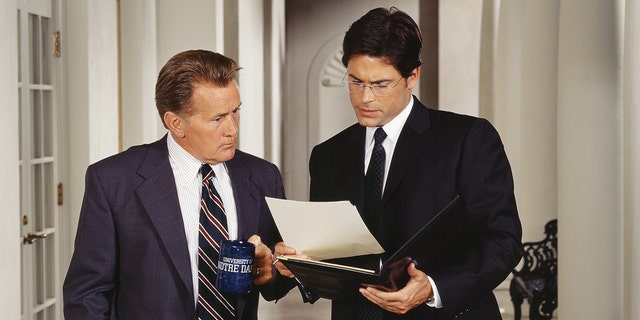 Martin Sheen and Rob Lowe in The West Wing