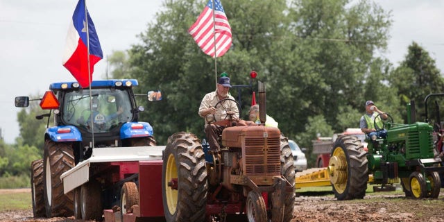 A tractor pull in Texas