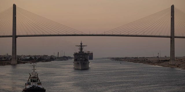 USS Carter Hall in Suez Canal