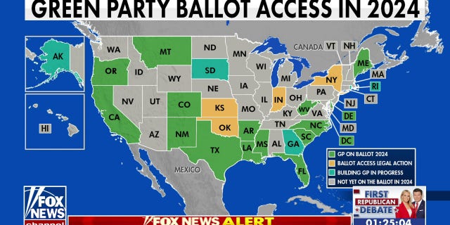 Green Party ballot access Aug 23