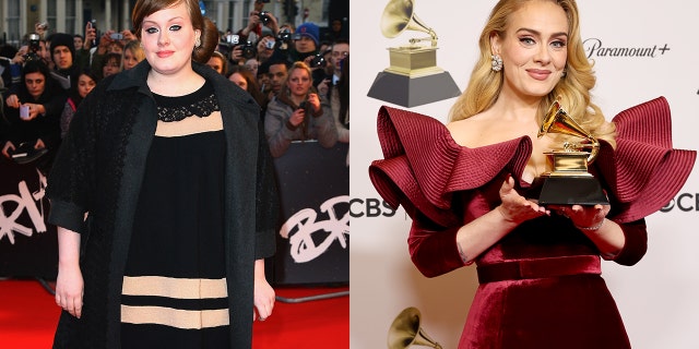 Adele then and now split