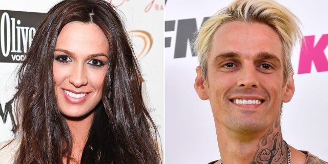 A split image of Angel Carter and Aaron Carter