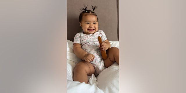 Deaf baby hears