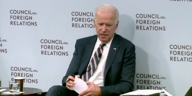 Joe Biden habla durante un evento organizado por el Consejo de Relaciones Exteriores el 23 de enero de 2018.