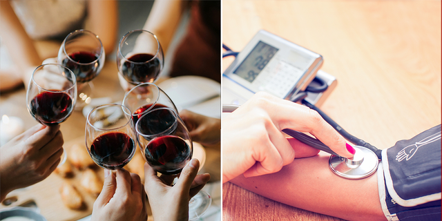 alcohol blood pressure split