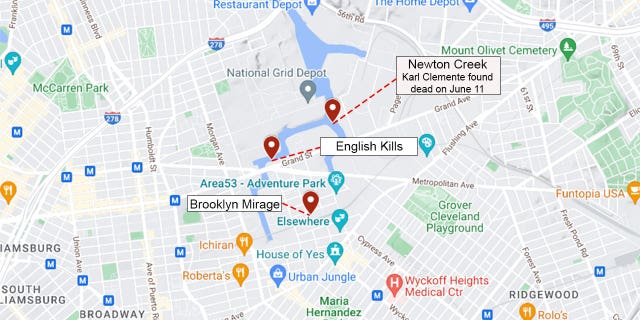 Google map of Newton Creek