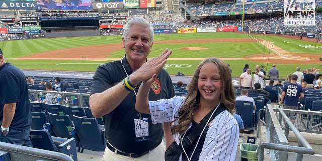 Bruce Blakeman and Alexa Cardona at Yankee stadium