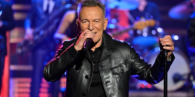 Bruce Springsteen performs