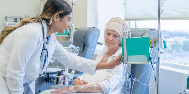 Cancer patient in hospital