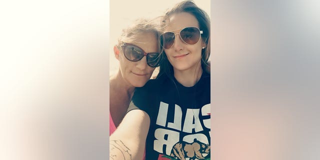 Catrina Marshall with her mom