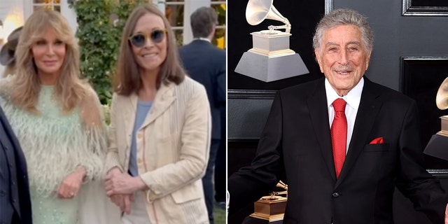side-by-side of Jaclyn Smith, Kate Jackson and a photo of Tony Bennett