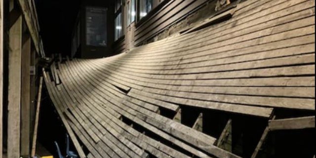 collapsed deck