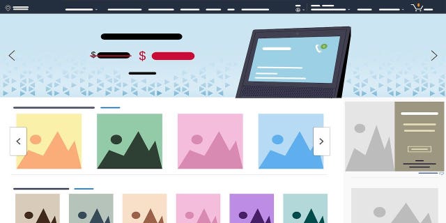 Graphic of the Amazon home screen.