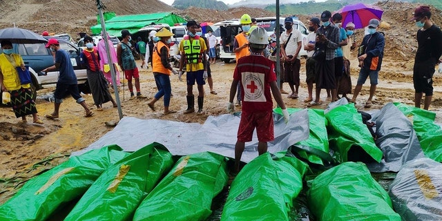 Recovered bodies following landslide