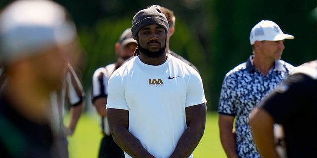 Dalvin Cook watches Jets practice