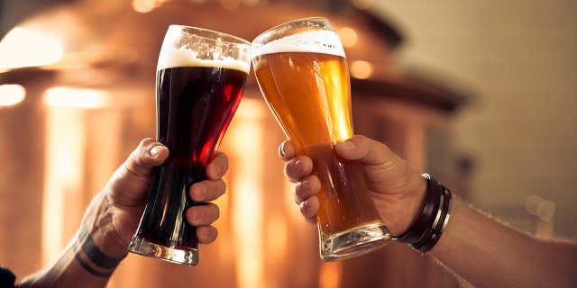 friends toasting beer