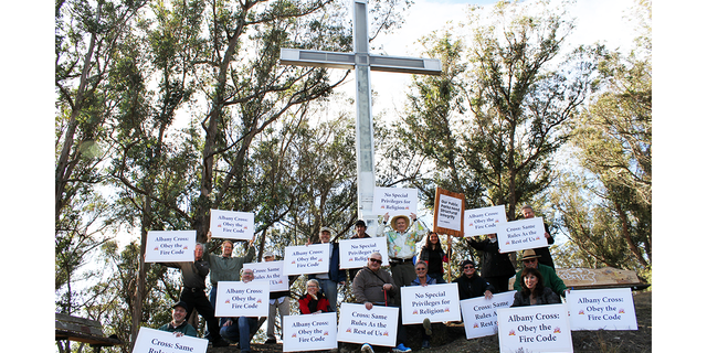 Albany cross protest
