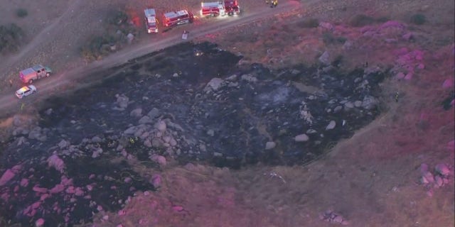 Crash site of downed firefighting helicopter