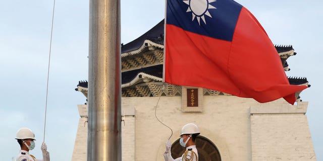 Taiwan flag ceremony