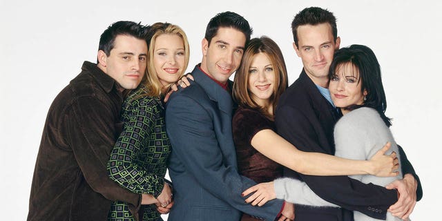 Matt LeBlanc as Joey Tribbiani, Lisa Kudrow as Phoebe Buffay, David Schwimmer as Ross Geller, Jennifer Aniston as Rachel Green, Matthew Perry as Chandler Bing, Courteney Cox as Monica Geller