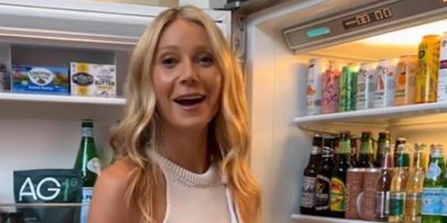 Gwyneth Paltrow opening her fridge