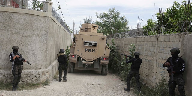 Haiti National Police patrol 