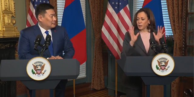 Kamala Harris and Mongolian leader