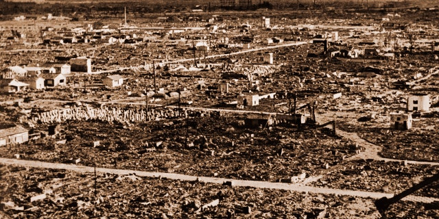 The destruction from the atomic bomb in Hiroshima