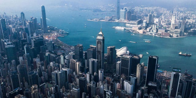 city skyline of Hong Kong in the People's Republic of China