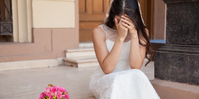 Bride upset on wedding day