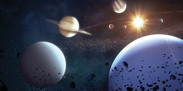 Illustration of the solar system