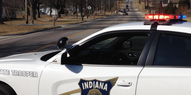 Indiana state police car
