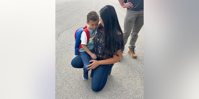 Jackson with his mom