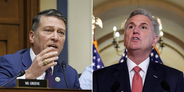 Ronny Jackson, left; Speaker Kevin McCarthy