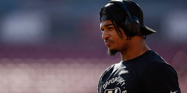 Ja'Marr Chase before an NFL game