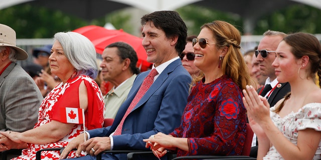 Justin Trudeau and Sophie Gregoire Trudeau celebrate Canada Day