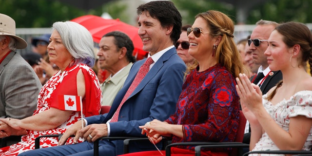 Justin Trudeau and Sophie Gregoire Trudeau celebrate Canada Day