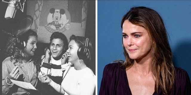 A split of Keri Russell on the Mickey Mouse Club and a more current photo