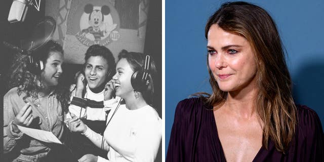 A split of Keri Russell on the Mickey Mouse Club and a more current photo