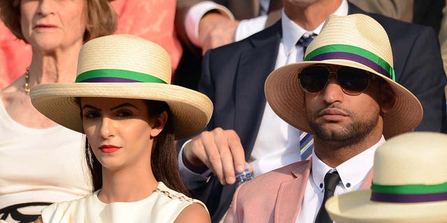 Amir Khan and wife at Wimbledon