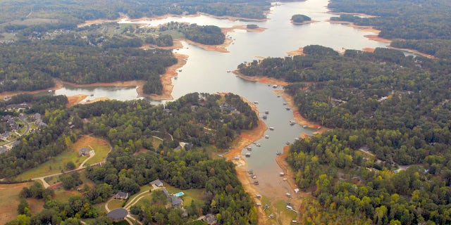 aerial view of Lake Lanier