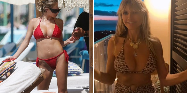 A side by side photo of Leni Klum and Heidi Klum