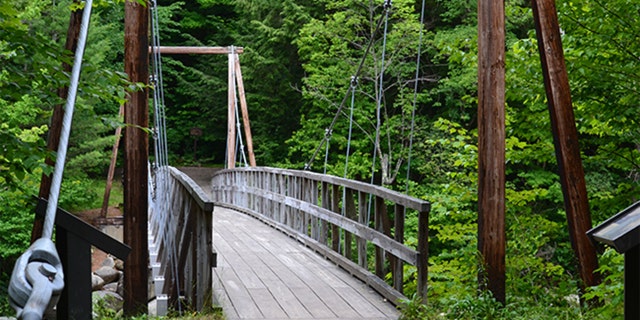 A bridge in a New Hampshire state park