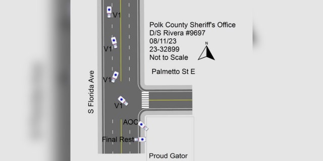 Map of ambulance crash