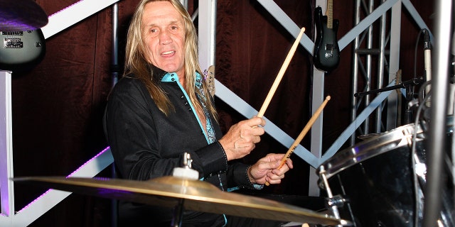 Nicko Braino from Iron Maiden band performing