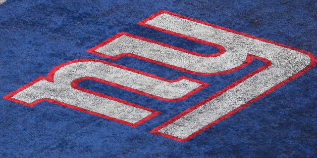 Giants logo in end zone