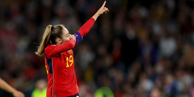 Olga Carmona after goal