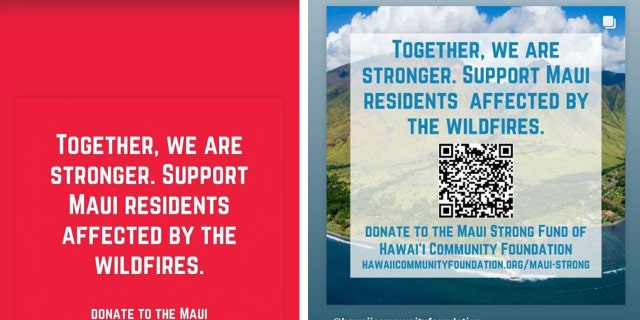 Paris Hilton social media shares Maui relief suggests