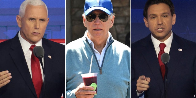 Pence, Biden and DeSantis split